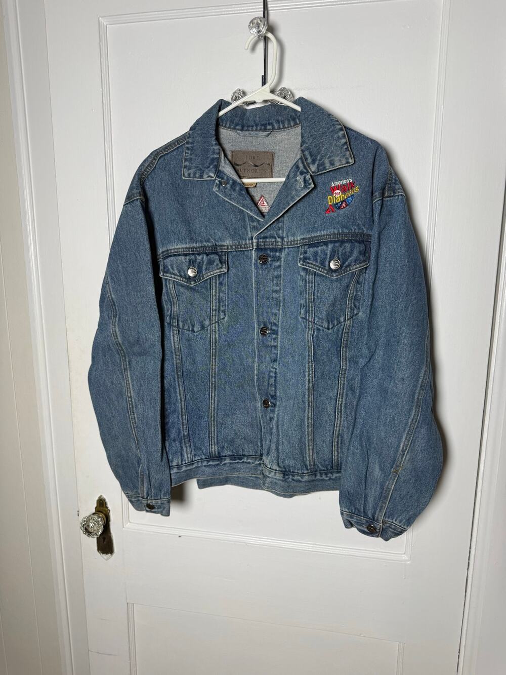 Vintage Port Authority Denim Jacket America’s Walk for Diabetes Patch Trucker M